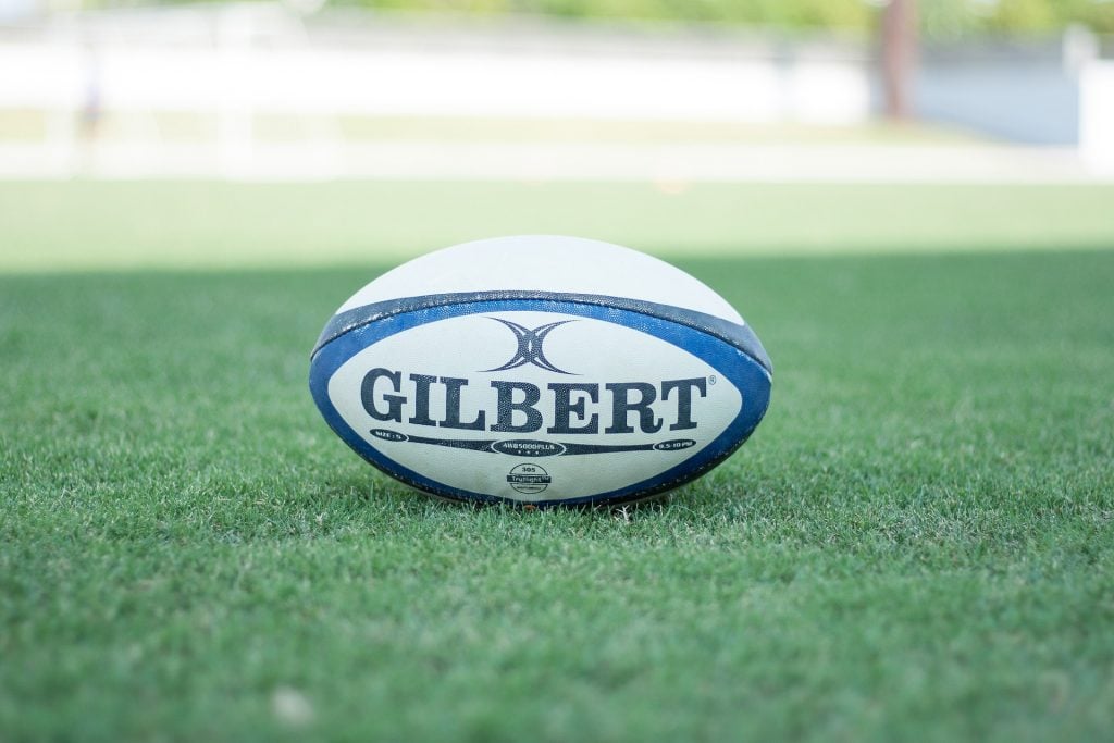 Rugby Ball on the Grass